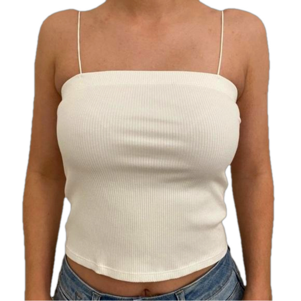 Active USA Ribbed Crop Top Medium